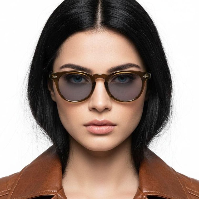 Oval Green Plastic Sunglasses #BS2503-0467
