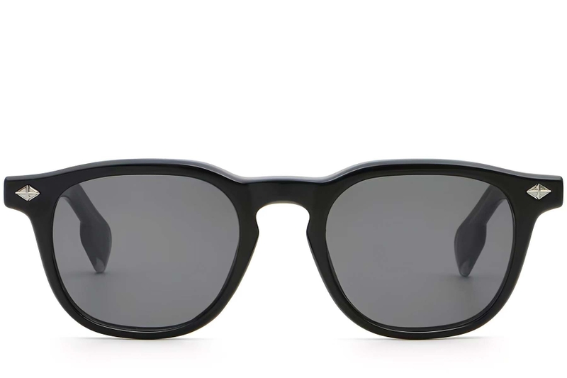 Rechthoekige zwarte plastic zonnebril #BS2503-0468