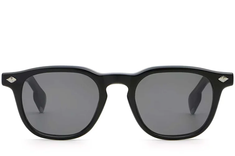 Rectangular Black Plastic Sunglasses #BS2503-0468