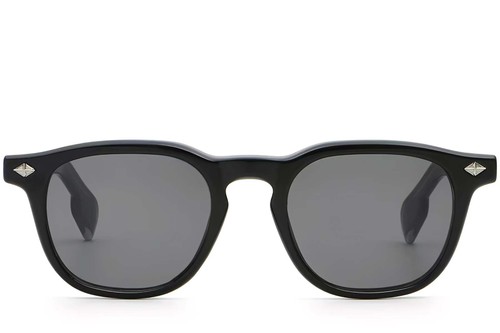 Lunettes de soleil rectangulaires en plastique noir #BS2503-0468