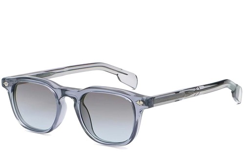 Lunettes de soleil rectangulaires en plastique gris #BS2503-0469