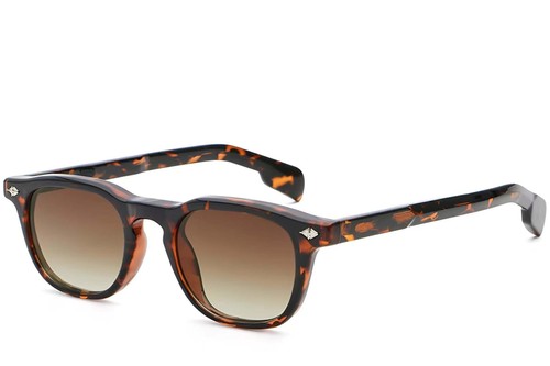 Rectangular Tortoiseshell Plastic Sunglasses #BS2503-0471