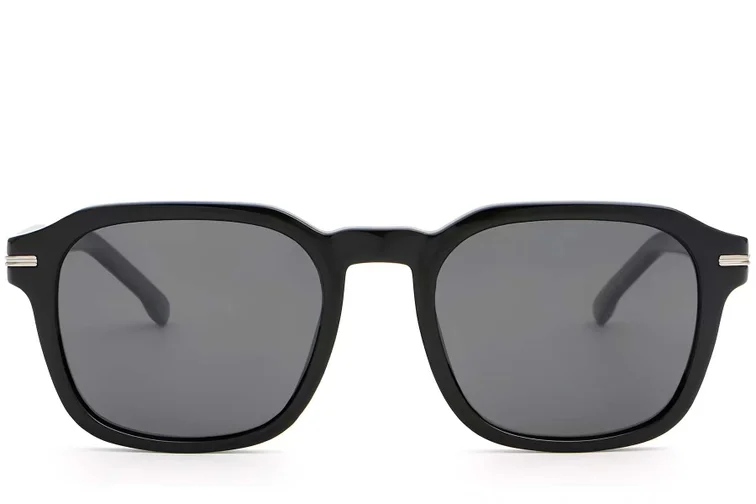 Rectangular Black Plastic Sunglasses #BS2503-0474