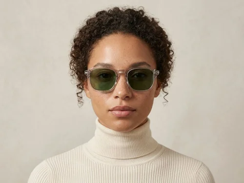 Lunettes de soleil rectangulaires en plastique gris #BS2503-0476