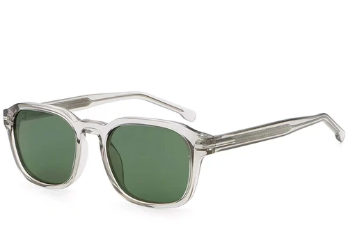 Rectangular Grey Plastic Sunglasses #BS2503-0476