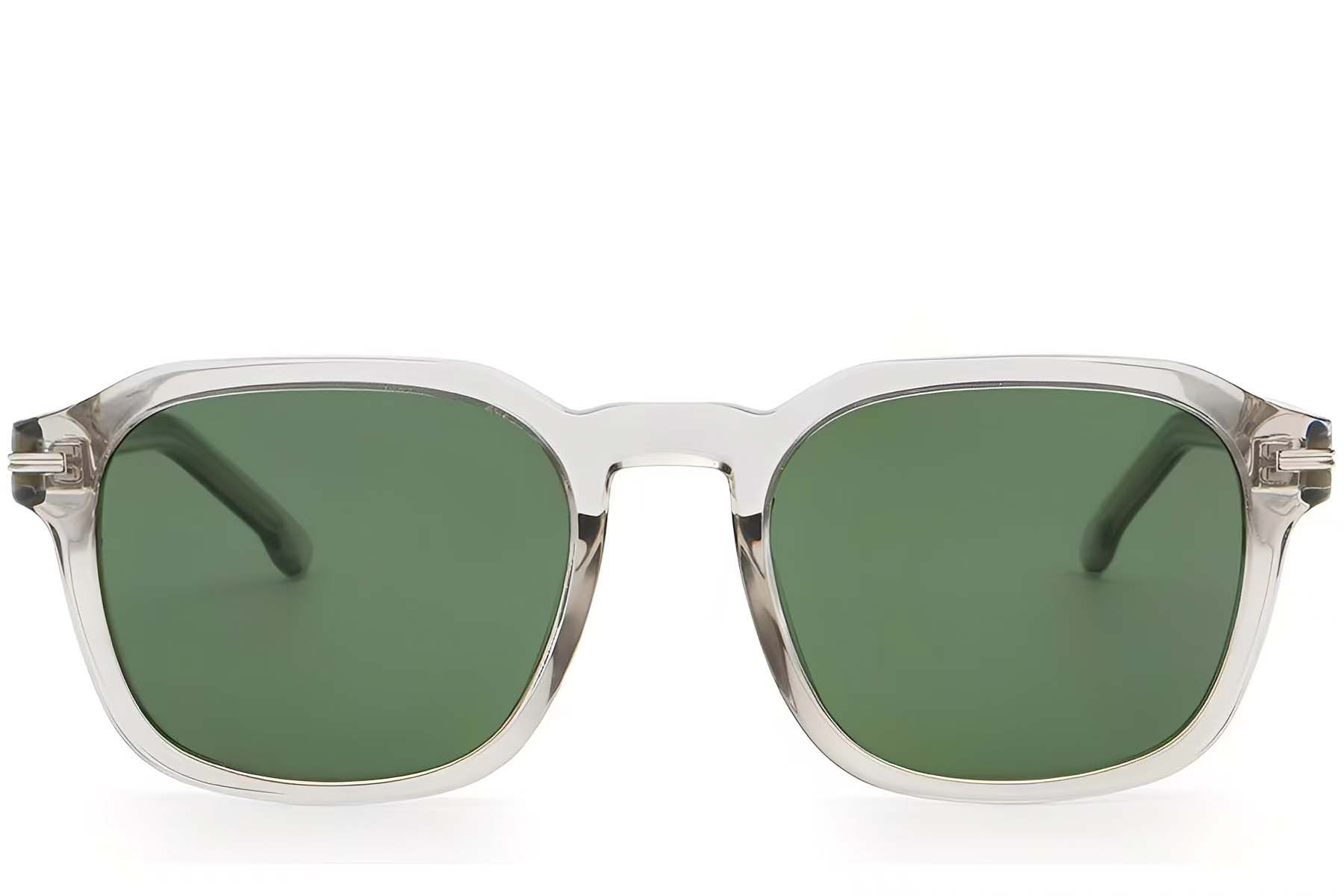 Rectangular Grey Plastic Sunglasses #BS2503-0476