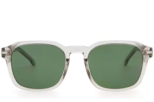 Lunettes de soleil rectangulaires en plastique gris #BS2503-0476