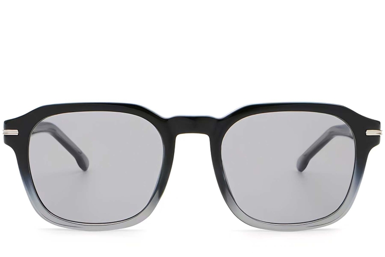 Rectangular Black Plastic Sunglasses #BS2503-0478