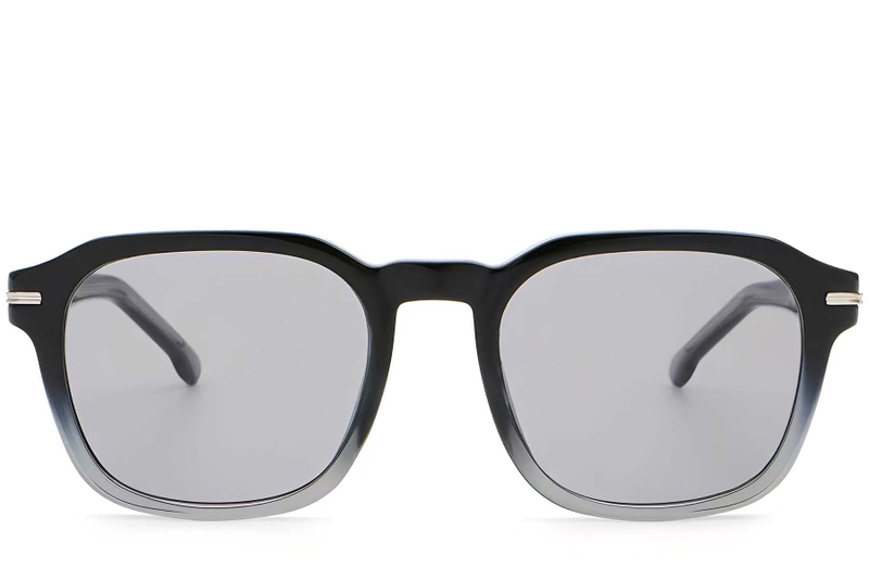 Rechthoekige zwarte plastic zonnebril #BS2503-0478