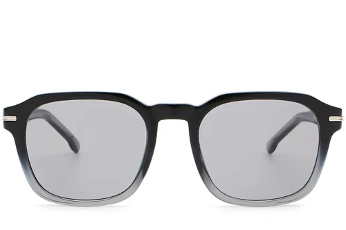 Rectangular Black Plastic Sunglasses #BS2503-0478