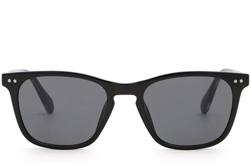 Rectangular Black Plastic Sunglasses #BS2503-0480