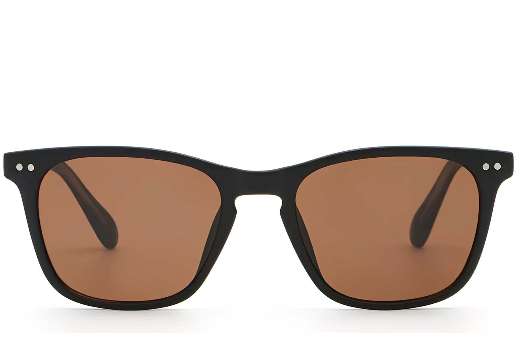 Rectangular Black Plastic Sunglasses #BS2503-0481