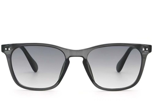 Lunettes de soleil rectangulaires en plastique gris #BS2503-0482