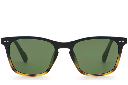 Lunettes de soleil rectangulaires en plastique écaille de tortue #BS2503-0483