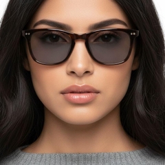 Rectangular Brown Plastic Sunglasses #BS2503-0484
