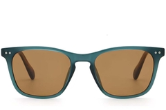 Rechthoekige groene plastic zonnebril #BS2503-0485