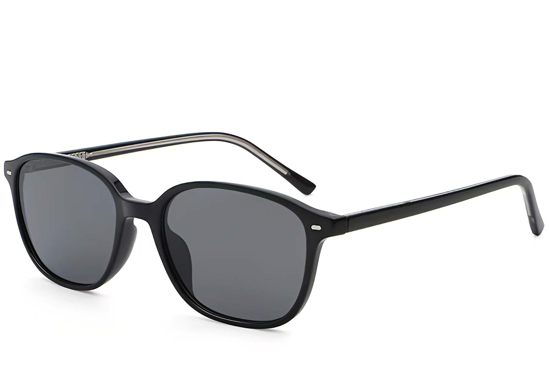 Oval Black Plastic Sunglasses #BS2503-0486