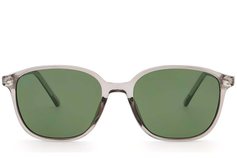 Gafas de sol ovaladas de plástico gris #BS2503-0487