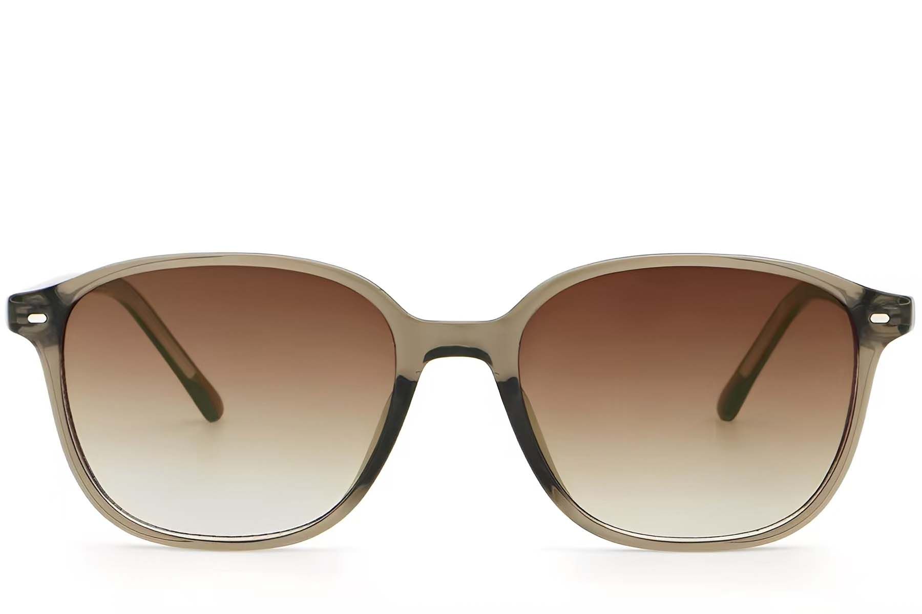 Oval Brown Plastic Sunglasses #BS2503-0488