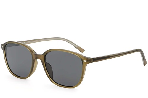 Oval Green Plastic Sunglasses #BS2503-0489