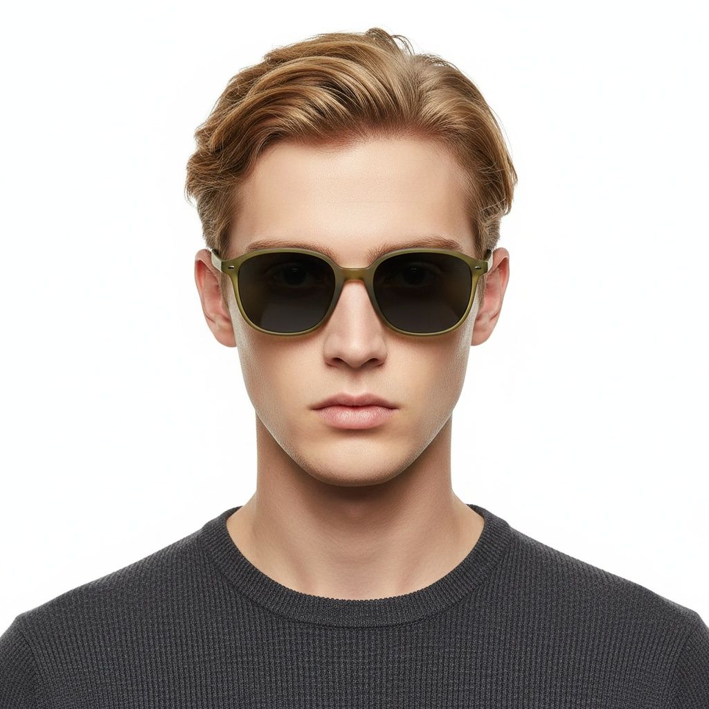 Oval Green Plastic Sunglasses #BS2503-0489