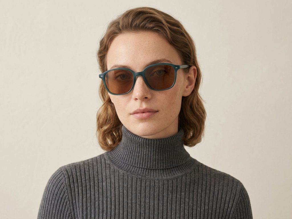 Oval Green Plastic Sunglasses #BS2503-0491