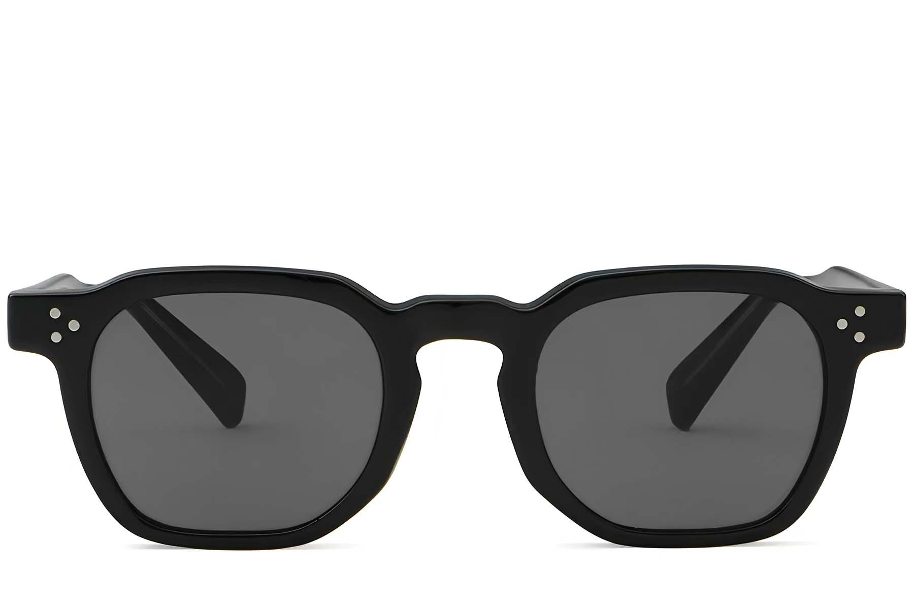 Geometric Black Plastic Sunglasses #BS2503-0492
