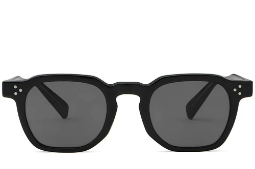 Geometric Black Plastic Sunglasses #BS2503-0492