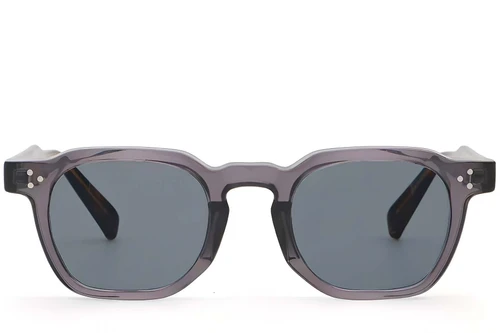 Geometric Purple Plastic Sunglasses #BS2503-0493