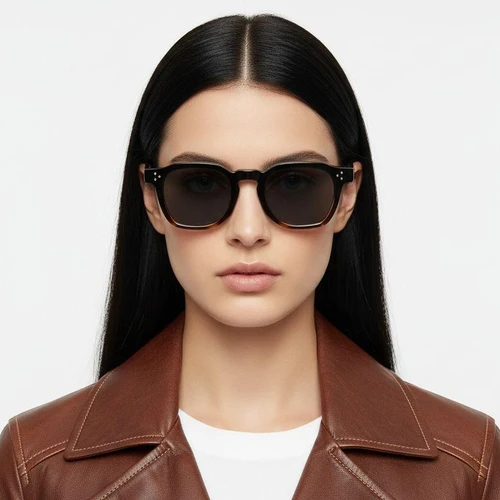 Geometric Tortoiseshell Plastic Sunglasses #BS2503-0494