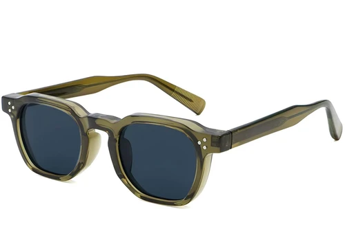 Geometric Green Plastic Sunglasses #BS2503-0496