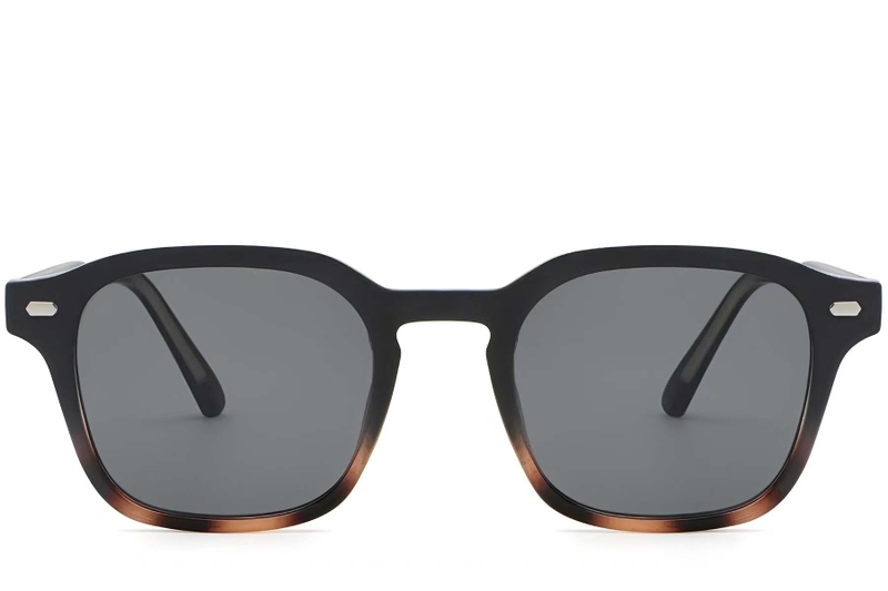 Lunettes de soleil rectangulaires en plastique écaille de tortue #BS2503-0498