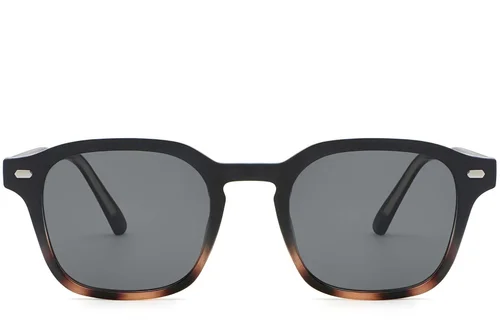Lunettes de soleil rectangulaires en plastique écaille de tortue #BS2503-0498