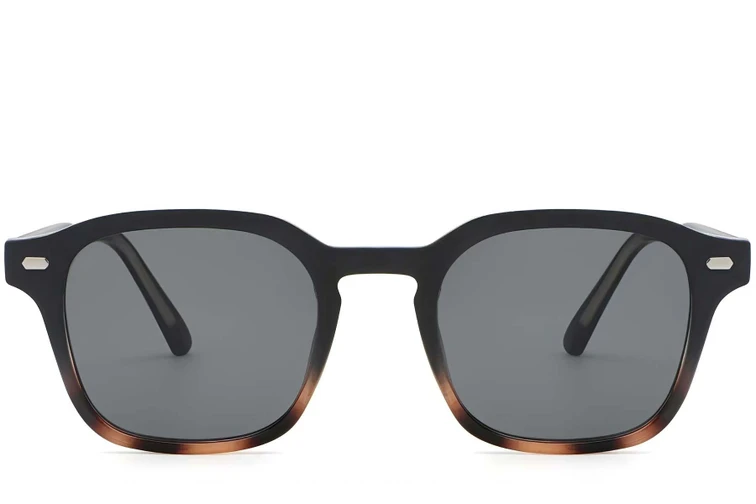 Rectangular Tortoiseshell Plastic Sunglasses #BS2503-0498