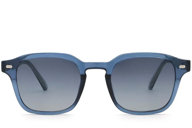 Rechteckige blaue Kunststoff-Sonnenbrille #BS2503-0500