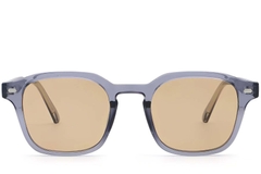 Lunettes de soleil rectangulaires en plastique violet #BS2503-0502