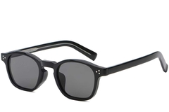 Lunettes de soleil ovales en plastique noir #BS2503-0503