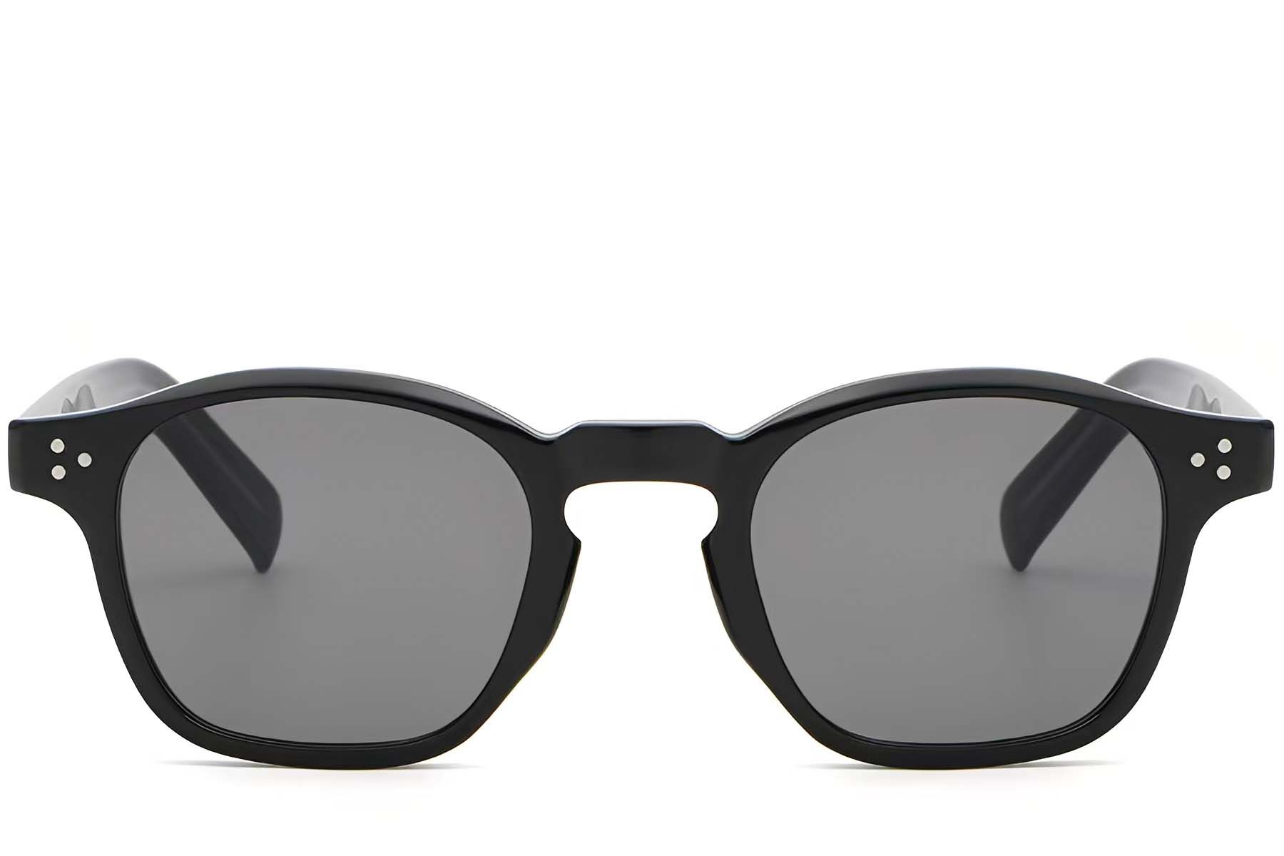 Oval Black Plastic Sunglasses #BS2503-0503