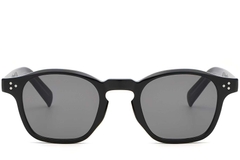 Lunettes de soleil ovales en plastique noir #BS2503-0503