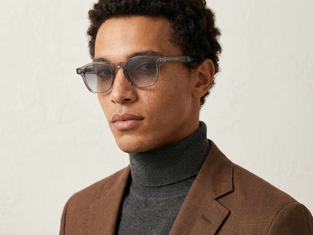 Oval Grey Plastic Sunglasses #BS2503-0505
