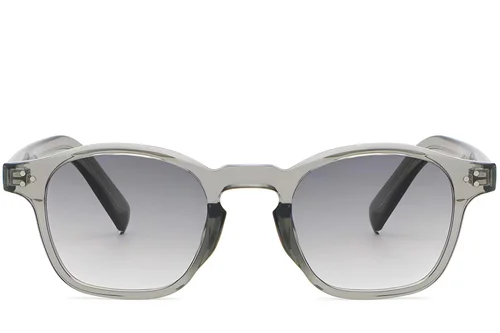 Lunettes de soleil ovales en plastique gris #BS2503-0505