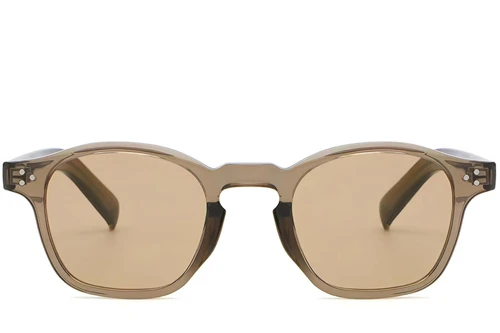 Oval Brown Plastic Sunglasses #BS2503-0507