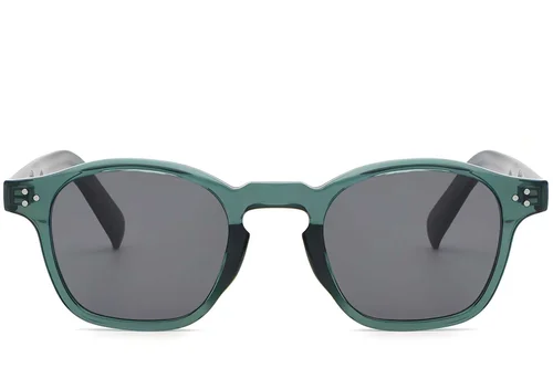 Lunettes de soleil ovales en plastique vert #BS2503-0508