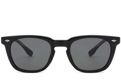 Lunettes de soleil rectangulaires en plastique noir #BS2503-0509