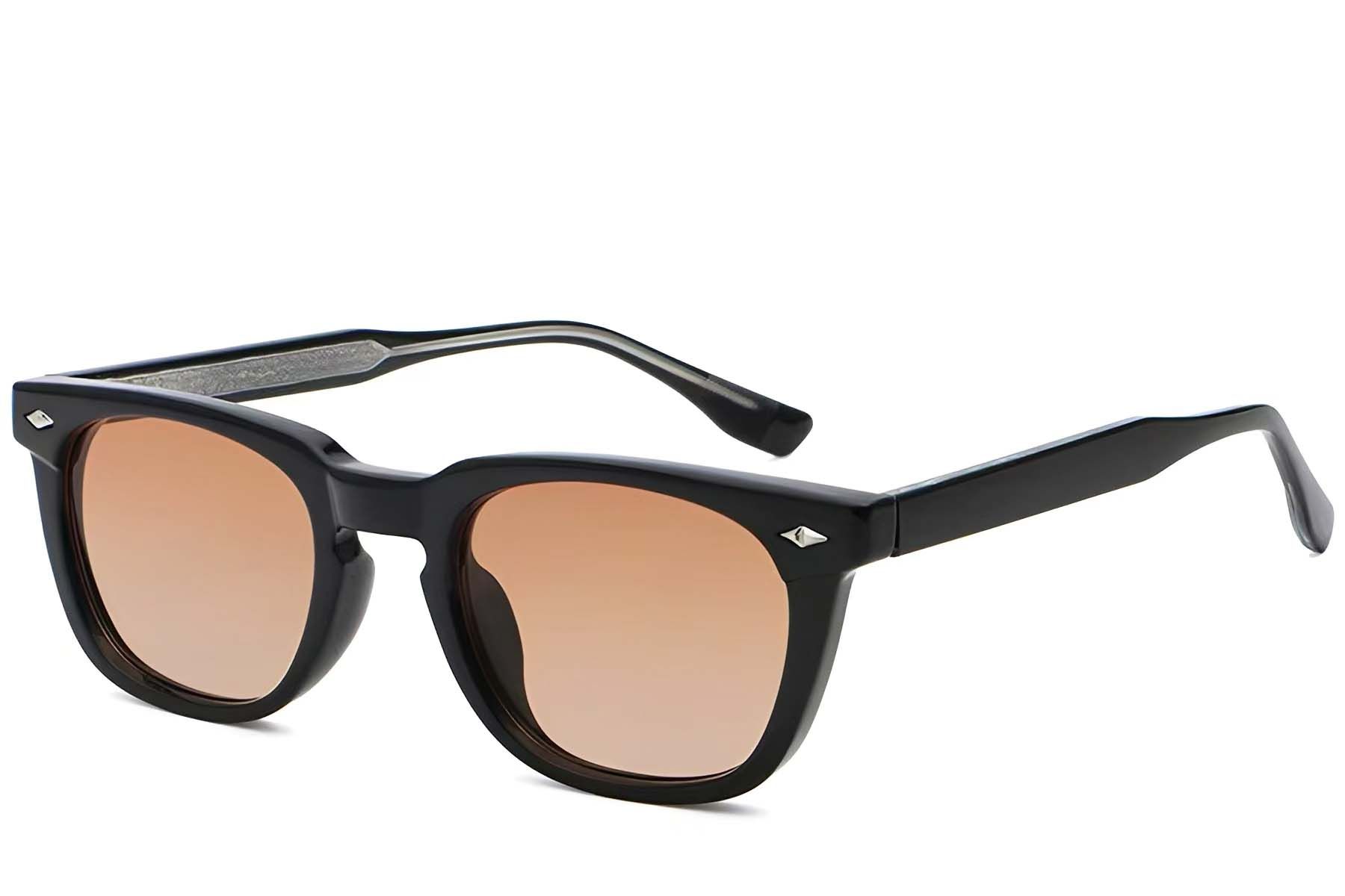 Rectangular Black Plastic Sunglasses #BS2503-0510