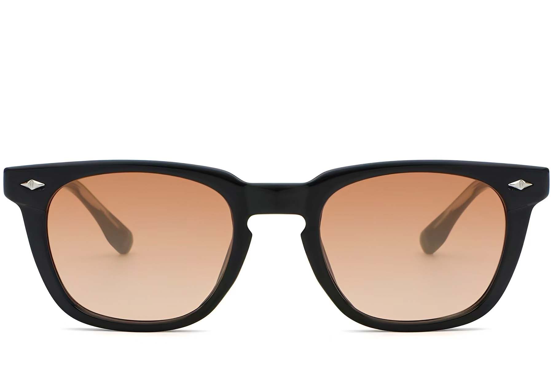 Rectangular Black Plastic Sunglasses #BS2503-0510