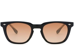 Lunettes de soleil rectangulaires en plastique noir #BS2503-0510