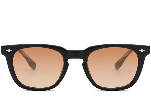 Rectangular Black Plastic Sunglasses #BS2503-0510