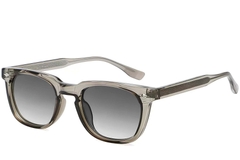 Lunettes de soleil rectangulaires en plastique gris #BS2503-0511