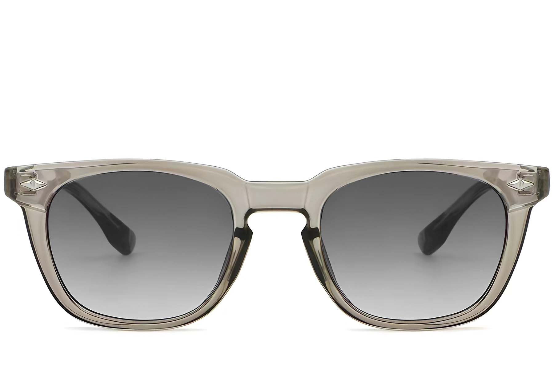 Rectangular Grey Plastic Sunglasses #BS2503-0511
